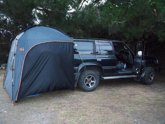 158 cruiser set up for camping